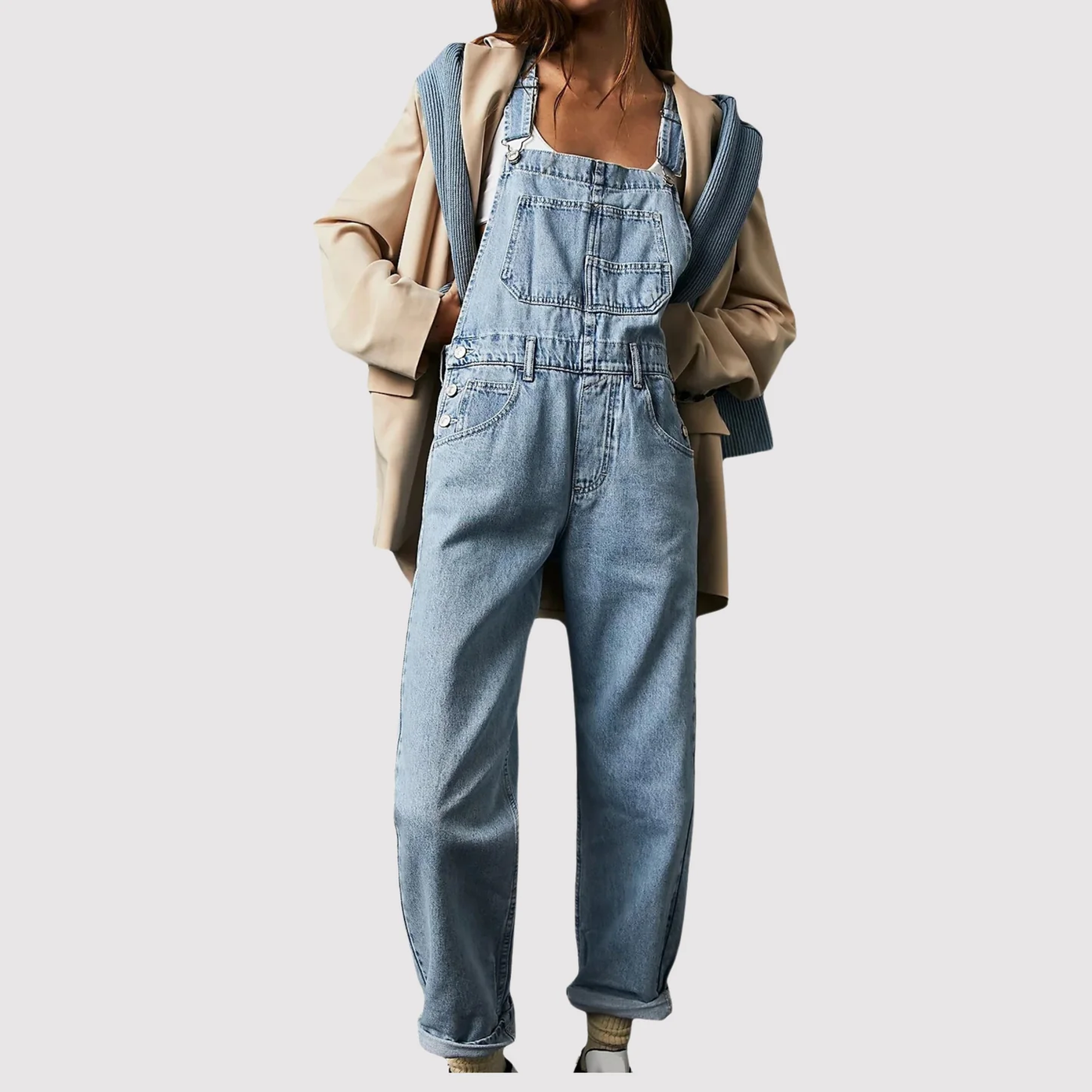 Salopette en denim - Coupe décontractée au toucher vintage