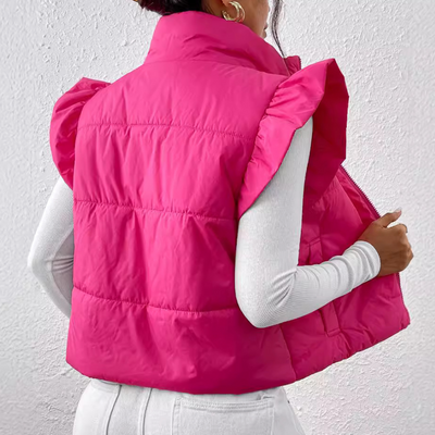 ADA - Gilet Tendance Matelassé Court pour Femmes