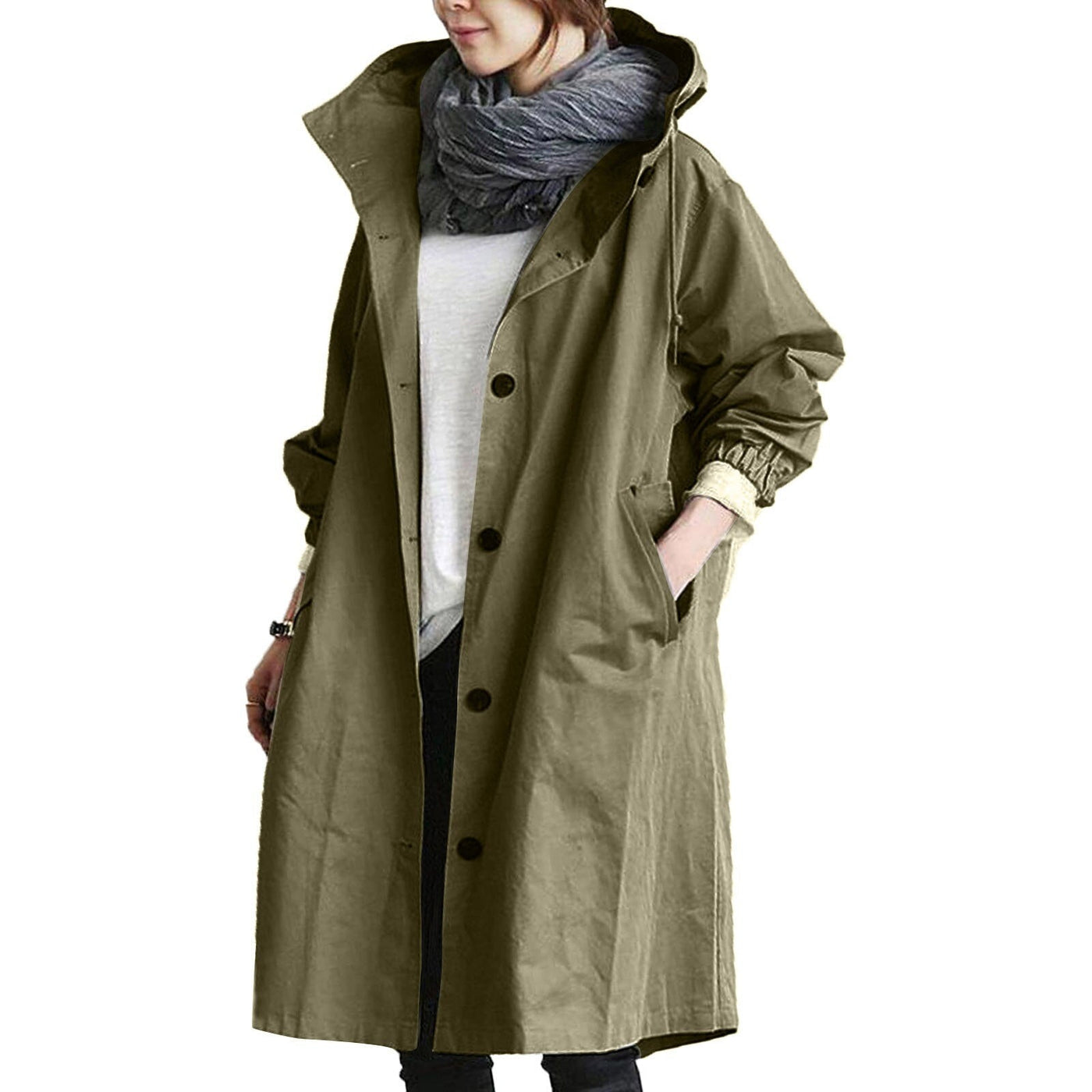 Adalee - Imperméable long et imperméable pour femmes
