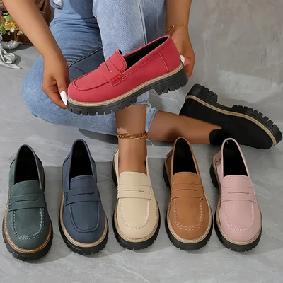 Mocassins pour femmes - semelle antidérapante - chaussons plats - décontractés