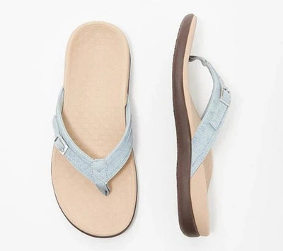 Tongs femme – Semelle orthopédique – Bride réglable – Confort amorti