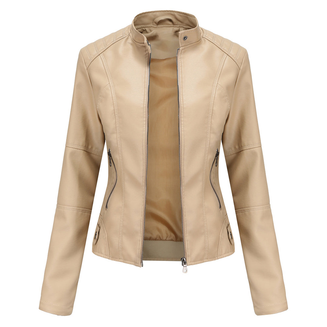 Veste Cuir Végan | Style Motard | Coupe Cintrée