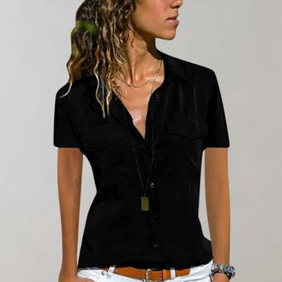 Aurora | Chemisier Manches Courtes Pour Femme | Simple