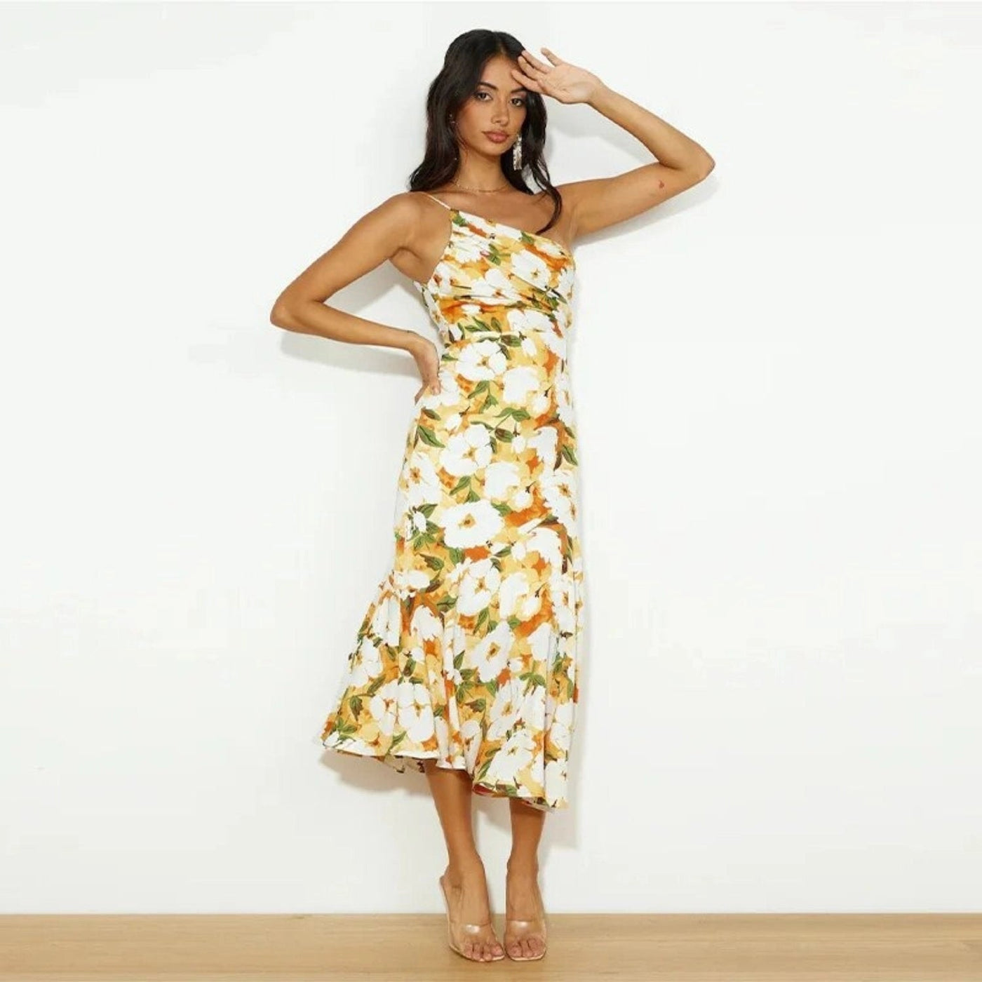 Diane | Robe fleurie en satin
