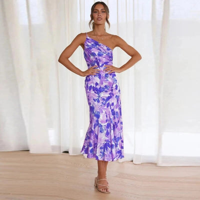 Diane | Robe fleurie en satin