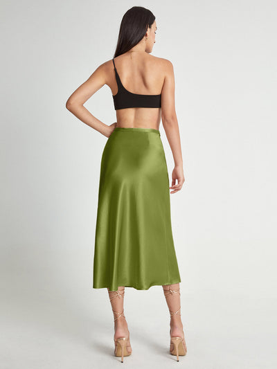 Katia | Jupe midi fluide taille haute pour femmes