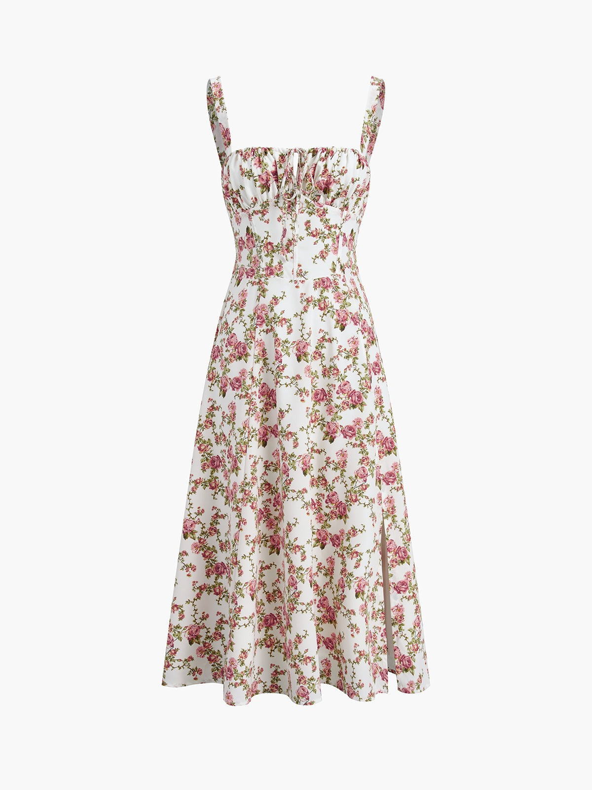 Robe d'été midi avec imprimé floral
