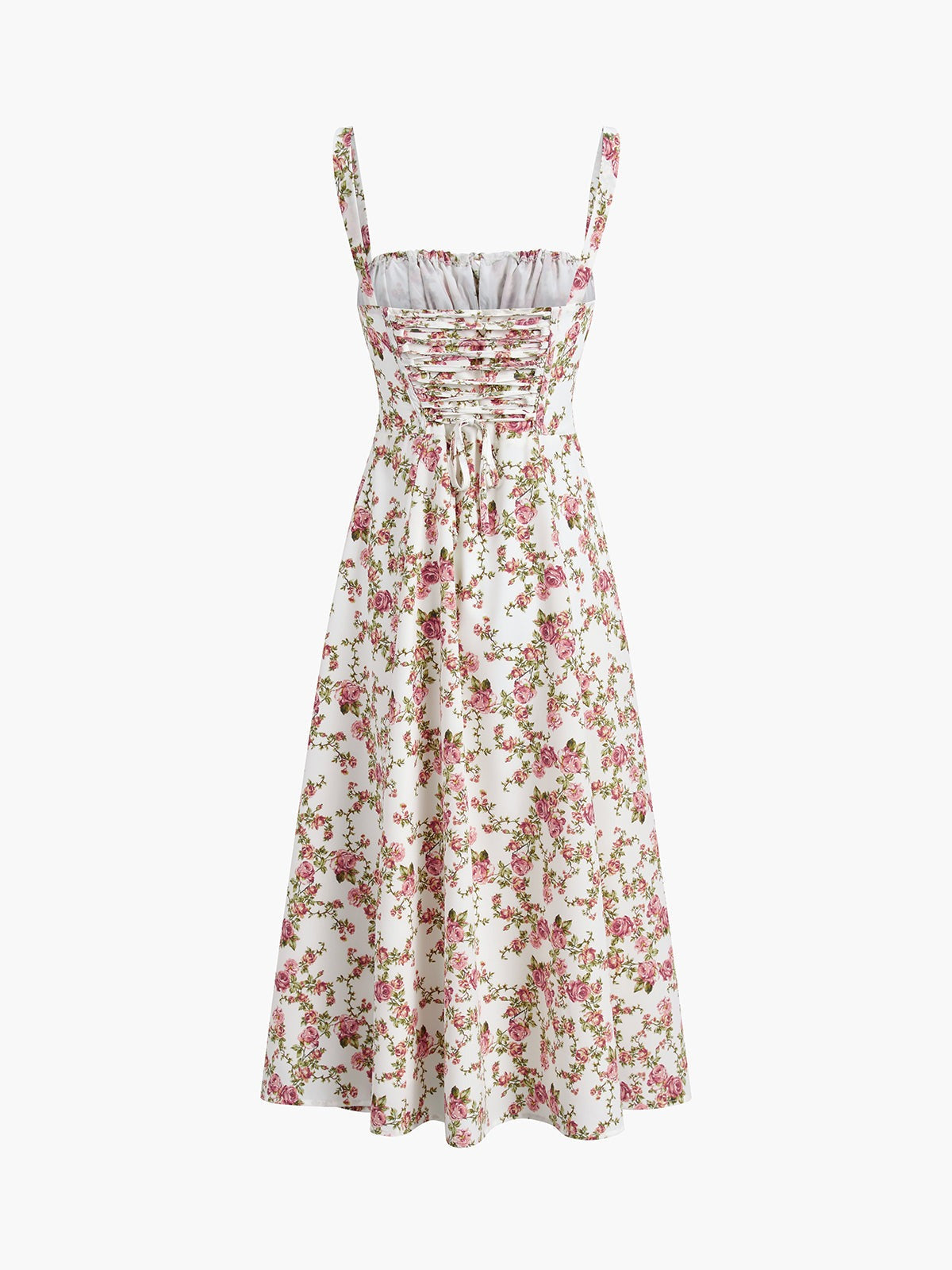 Robe d'été midi avec imprimé floral