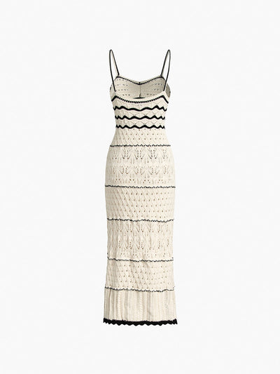 Robe mi-longue à œillets en crochet Paros