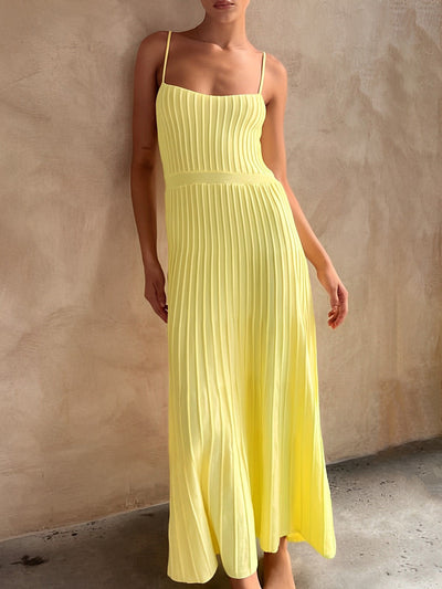Robe d'été mi-longue côtelée