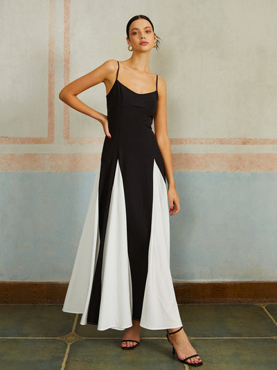 Robe longue à bretelles spaghetti