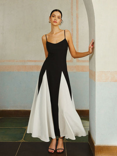 Robe longue à bretelles spaghetti