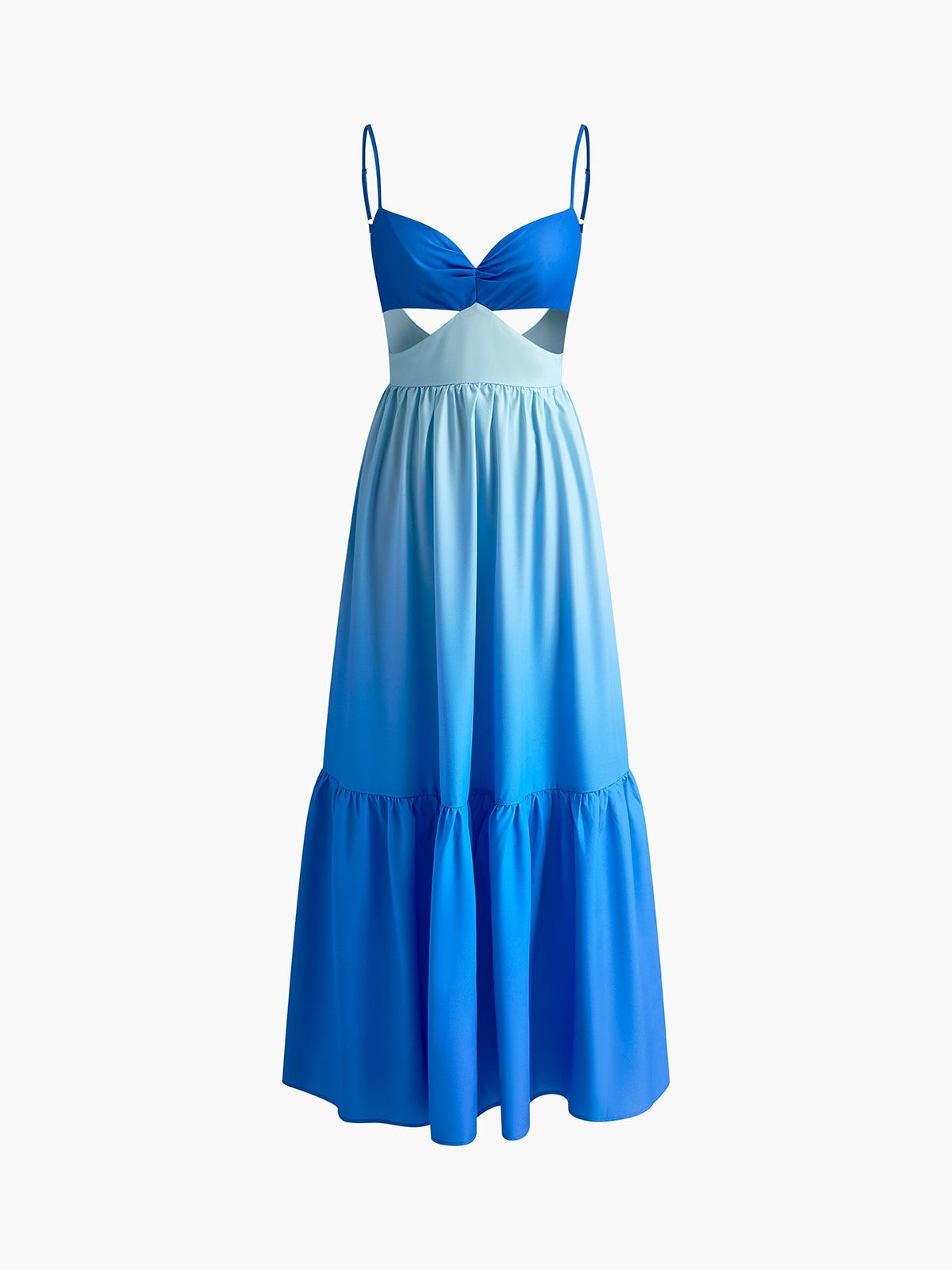Robe longue dos nu à découpes