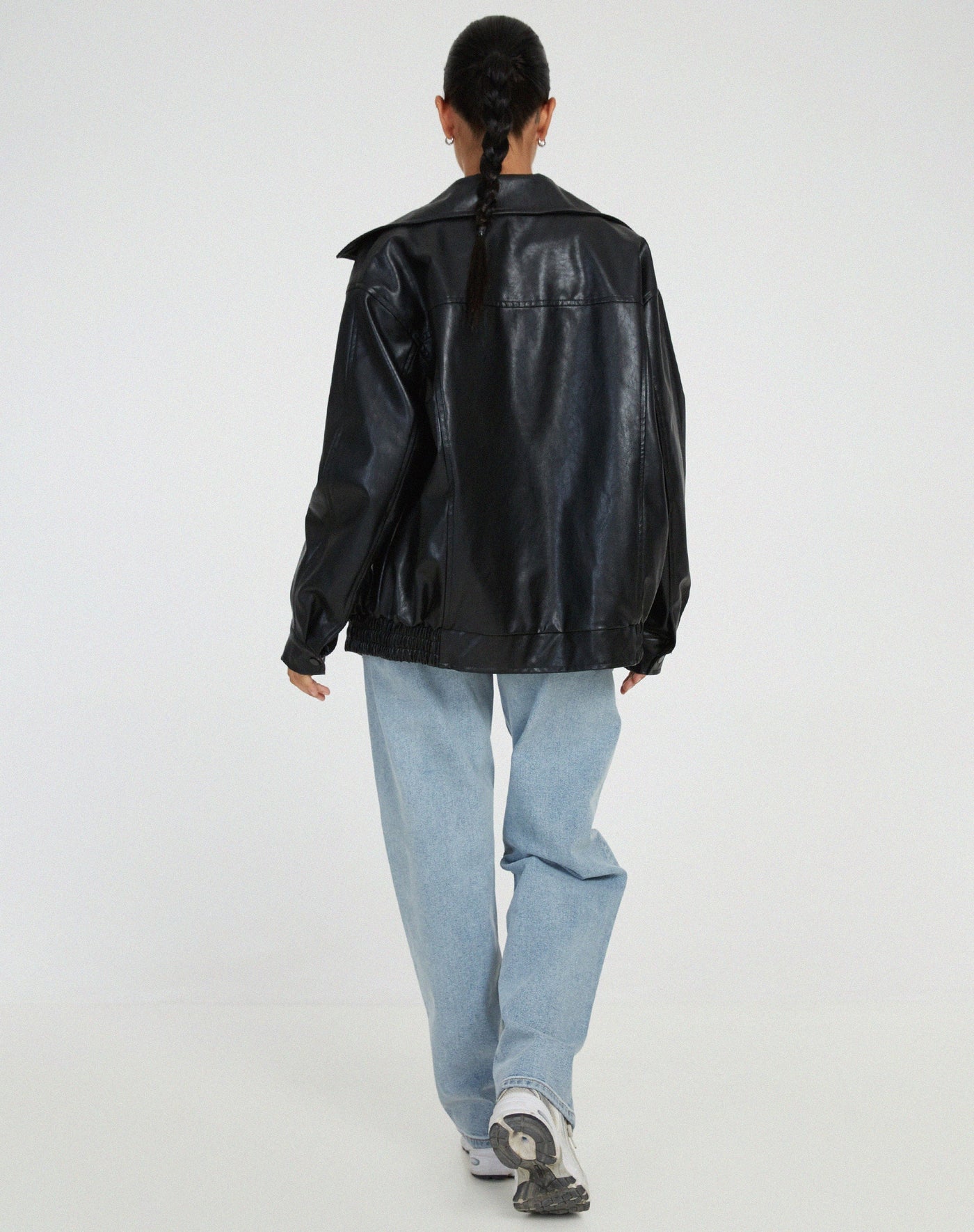 Veste Oversize en Simili Cuir | Style Décontracté | Veste Polyvalente