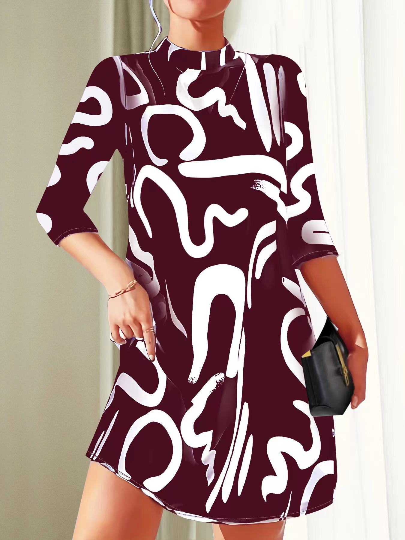 Alanna | Robe Chic manches 3/4 pour femme | Mini