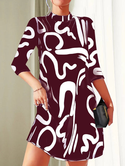 Alanna | Robe Chic manches 3/4 pour femme | Mini