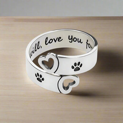 Bague Ajustable avec Design de Pattes et Cœurs – FAYAIE