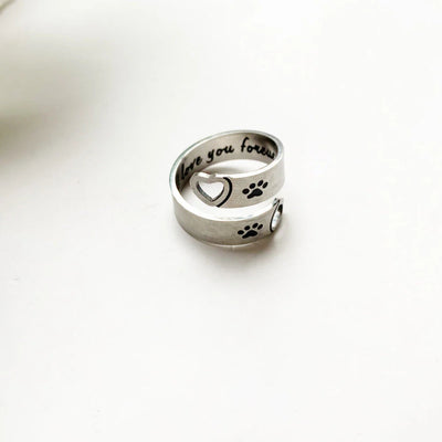 Bague Ajustable avec Design de Pattes et Cœurs – FAYAIE