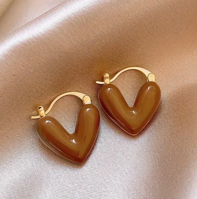 Harley - Boucles d'oreilles enchanteresses en forme de cœur pour les femmes élégantes