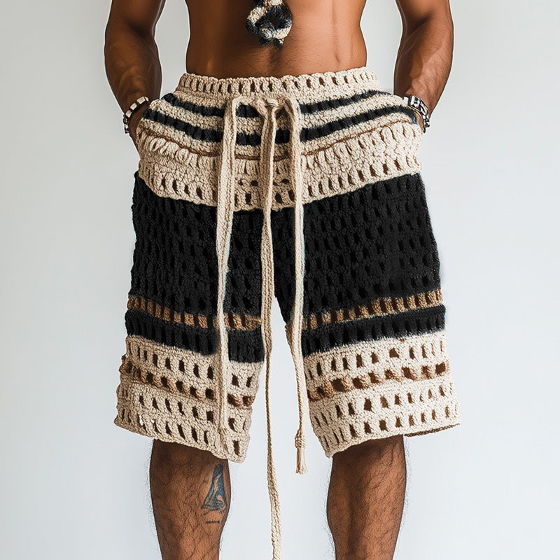 Short de plage tressé