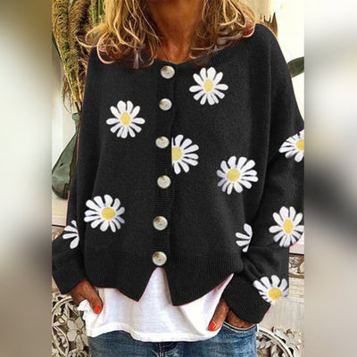 Cardigan Floral | Style Décontracté | Douceur et Chaleur
