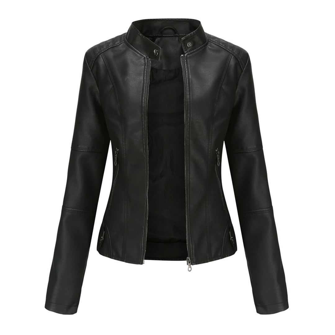 Veste Cuir Végan | Style Motard | Coupe Cintrée