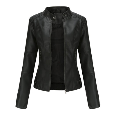 Veste Cuir Végan | Style Motard | Coupe Cintrée