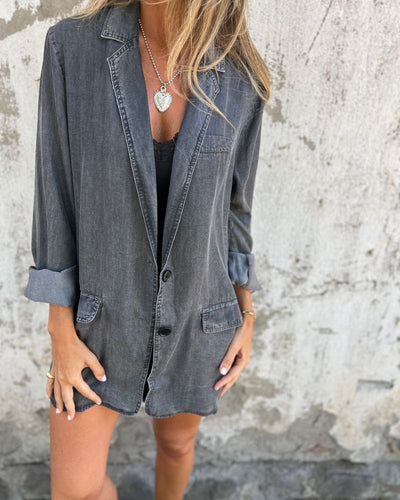 Angeline™ | BLAZER EN DENIM DÉCONTRACTÉ