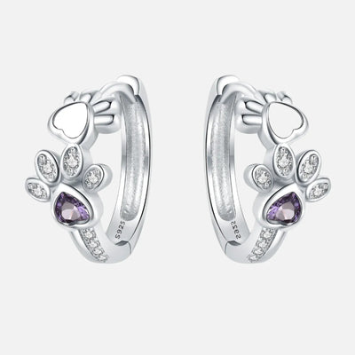Boucles d'oreilles Patte de chien en 925 argent - Aigle