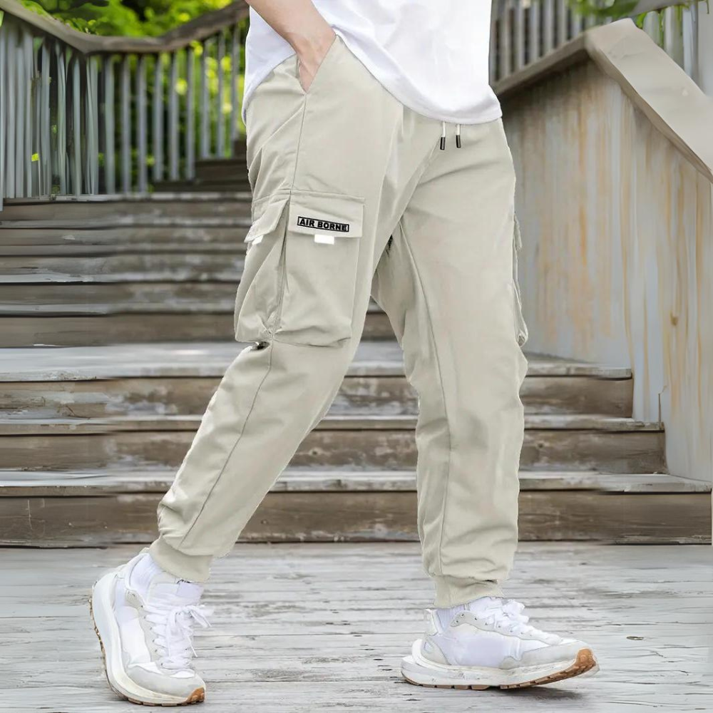 ATHANASIOS - Pantalon cargo élégant pour homme avec cordon de serrage confortable à la taille
