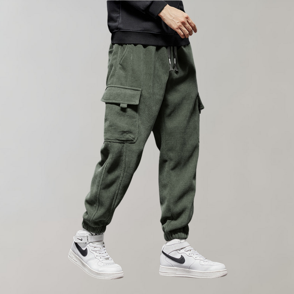 Osvald - Pantalon cargo décontracté en velours côtelé pour l'homme moderne
