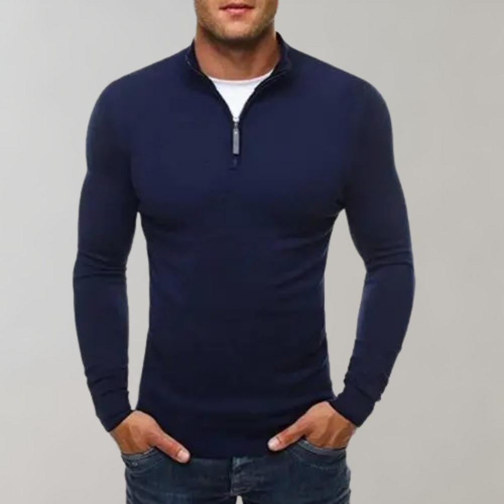 Fredrik - Sweat confortable pour homme avec fermeture éclair pratique