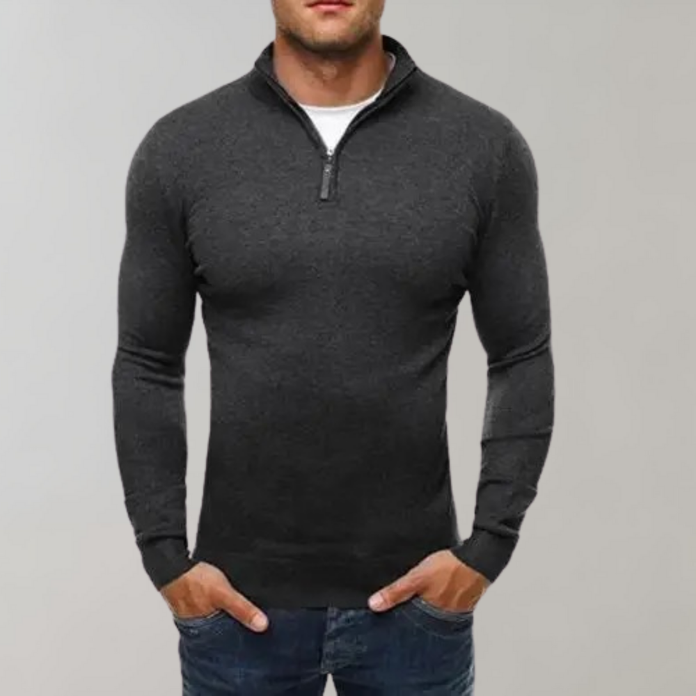 Fredrik - Sweat confortable pour homme avec fermeture éclair pratique