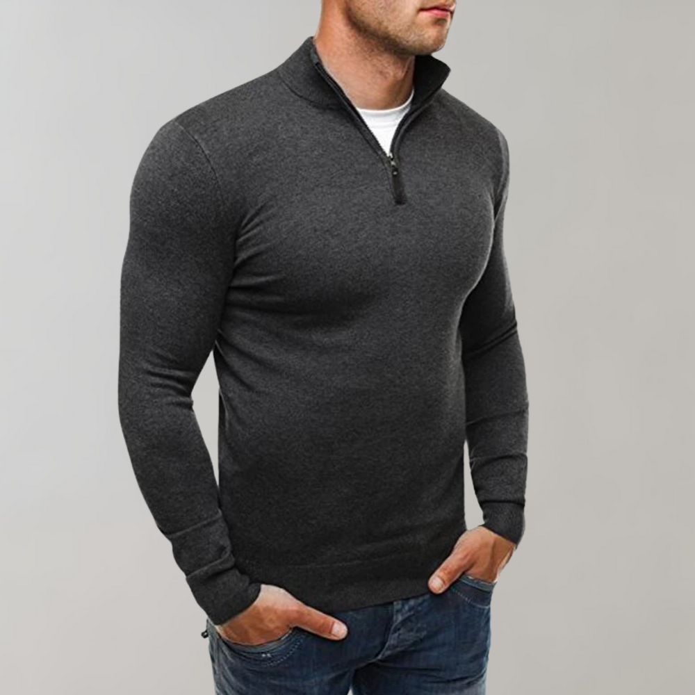 Fredrik - Sweat confortable pour homme avec fermeture éclair pratique