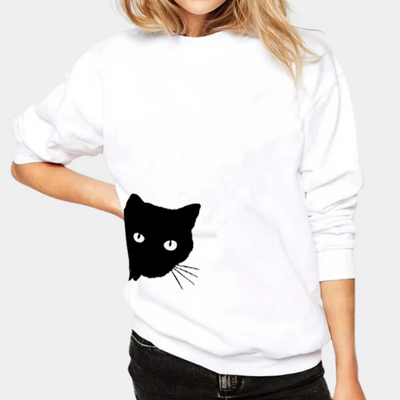 ROSELY - Sweat à Motif Félin pour Dames