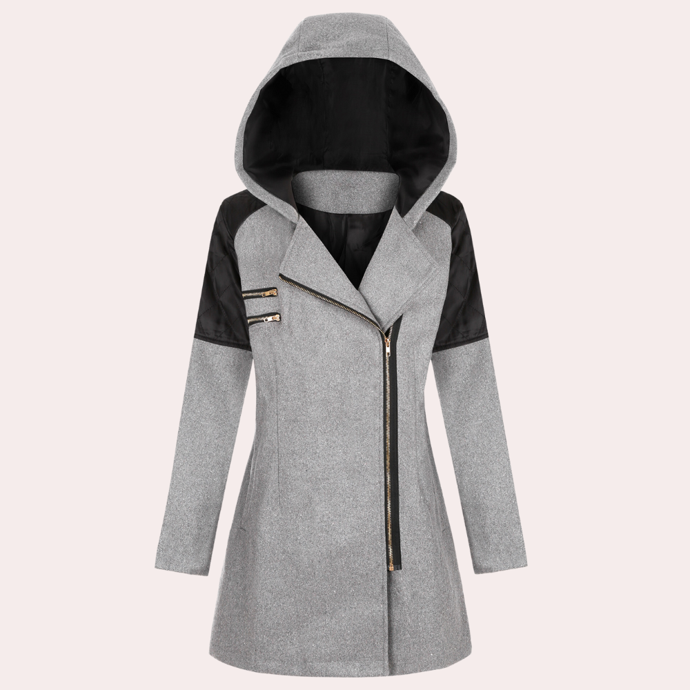 KEISY - Manteau mi-long à capuche pour femmes