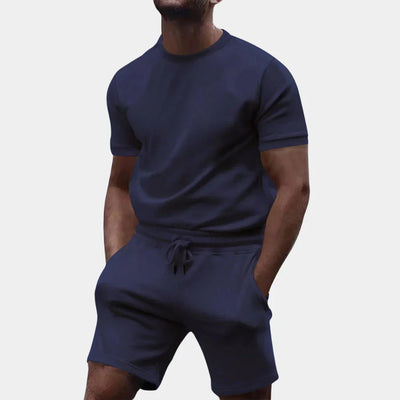 Ensemble décontracté homme – T-shirt coupe régulière & short ample – Tissu respirant doux