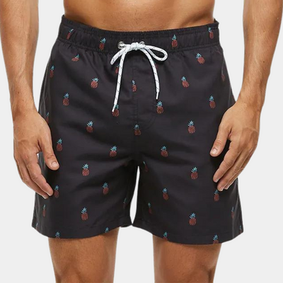 Short homme – Coupe décontractée – Tissu respirant – Taille cordon – Imprimé intégral