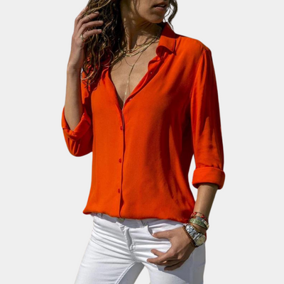 Penelope | Chemise Élégante À Manches 3/4 Pour Femmes | Été