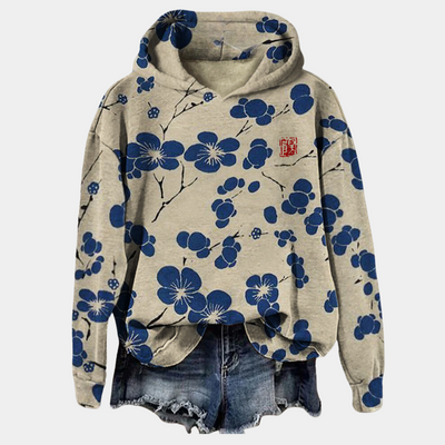 Sweat à Capuche Motif Floral | Confort Décontracté | Style Naturel