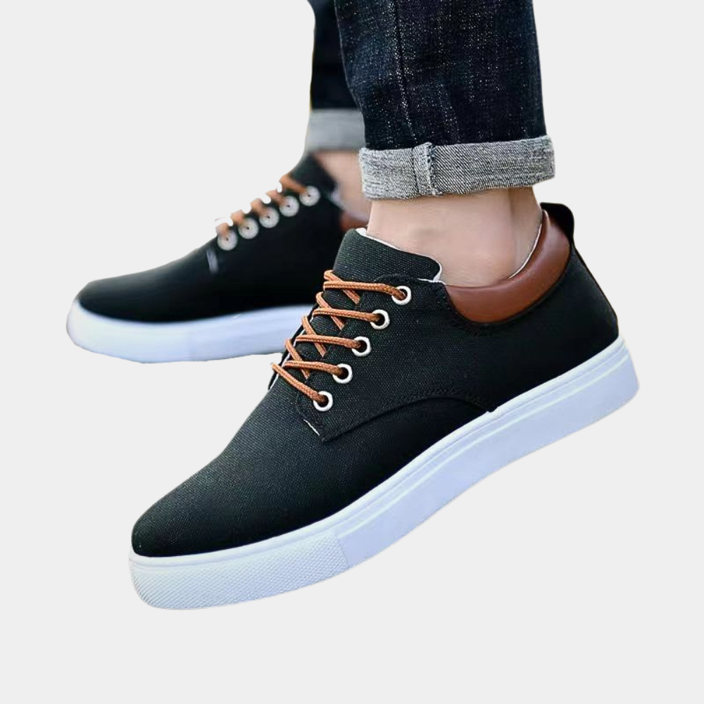 Chaussures basses homme – Tissu respirant – Semelle crantée – Design à lacets confortable
