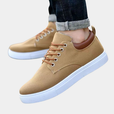 Chaussures basses homme – Tissu respirant – Semelle crantée – Design à lacets confortable