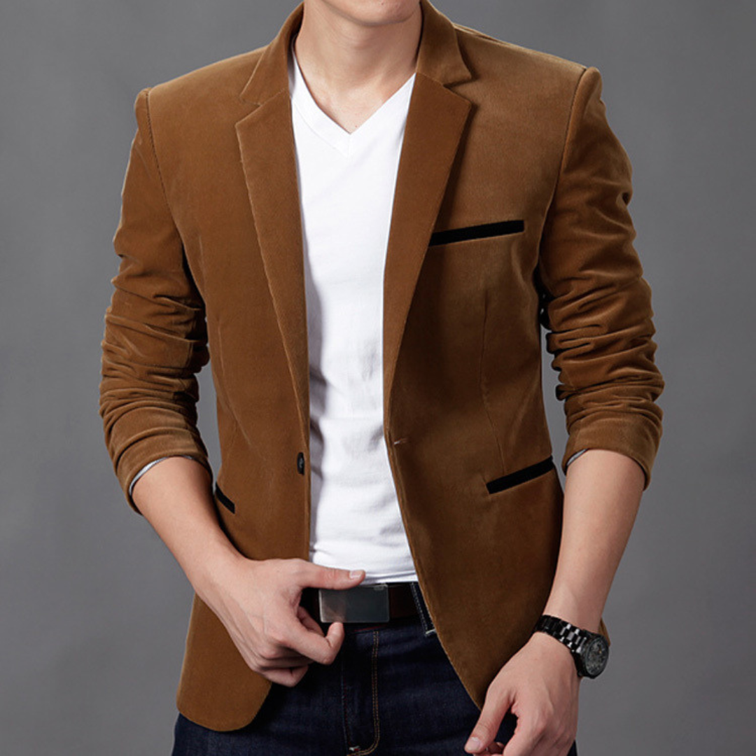 Blazer Chic pour homme en bleu raffiné