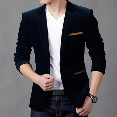 Blazer Chic pour homme en bleu raffiné