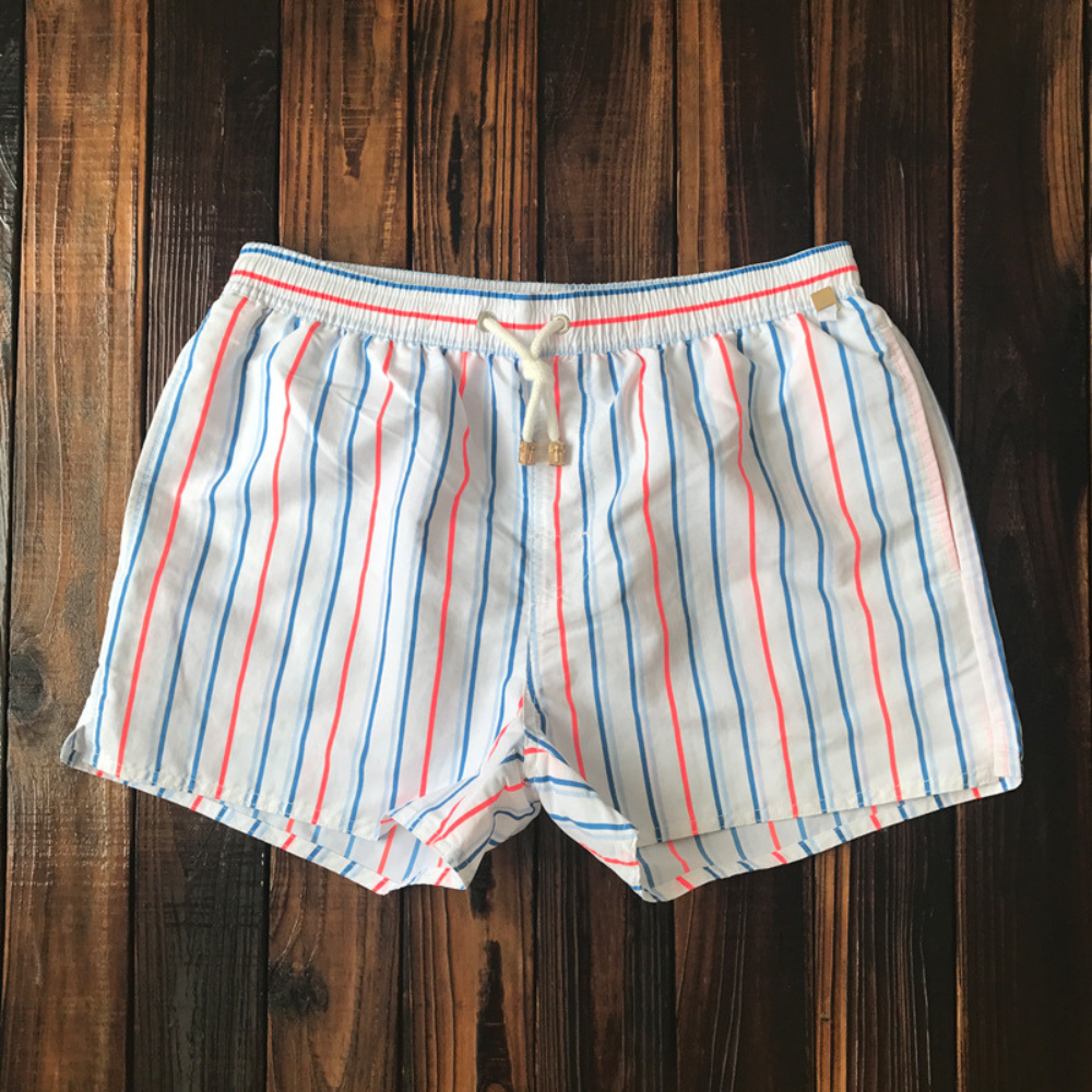 Short de bain homme – Coupe décontractée – Séchage rapide – Tissu respirant – Taille élastique avec cordon