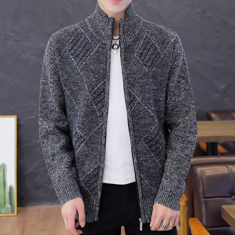 Blaisdell - Cardigan tricoté intemporel pour l'homme soucieux de son style