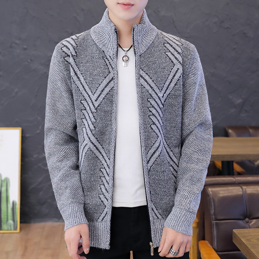 Blaisdell - Cardigan tricoté intemporel pour l'homme soucieux de son style