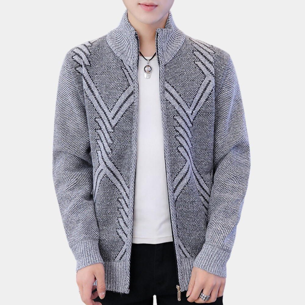 Blaisdell - Cardigan tricoté intemporel pour l'homme soucieux de son style