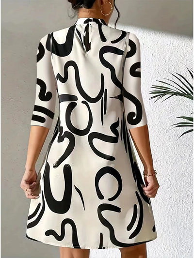 Alanna | Robe Chic manches 3/4 pour femme | Mini