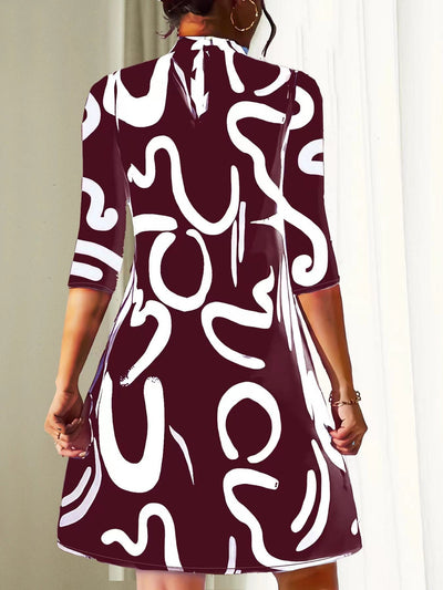 Alanna | Robe Chic manches 3/4 pour femme | Mini